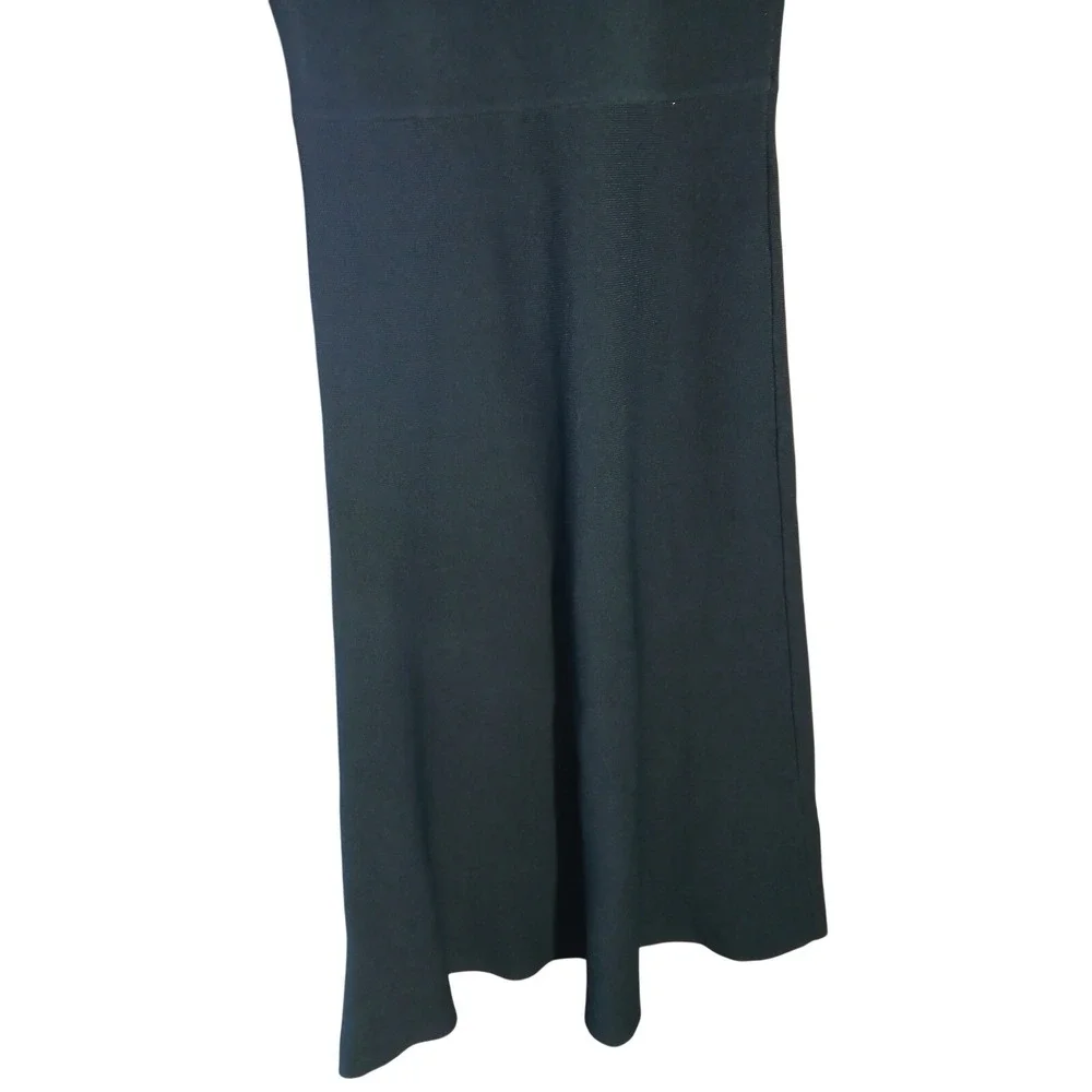 Eliza J Knit Midi Dress Long‎ Sleeve Crew Neck Teal Green Size S